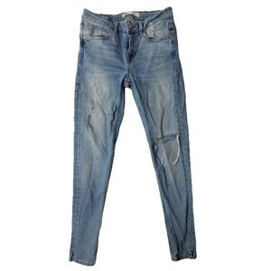 Zara Women's Light Wash Distressed‎ Skinny Jeans Size 4 US / 26
